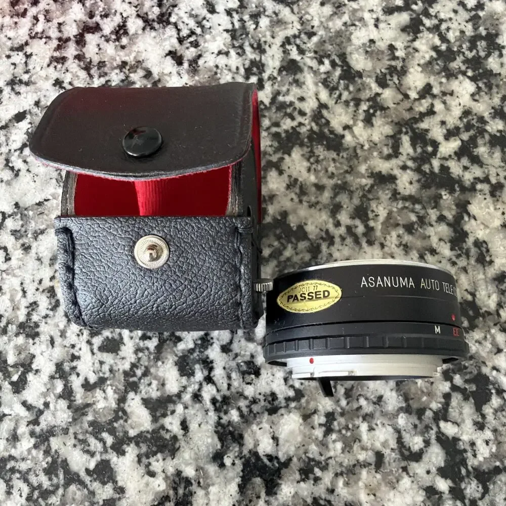 Asanuma Auto Tele Converter 2x Lens for Konica with Original Case Made in Japan